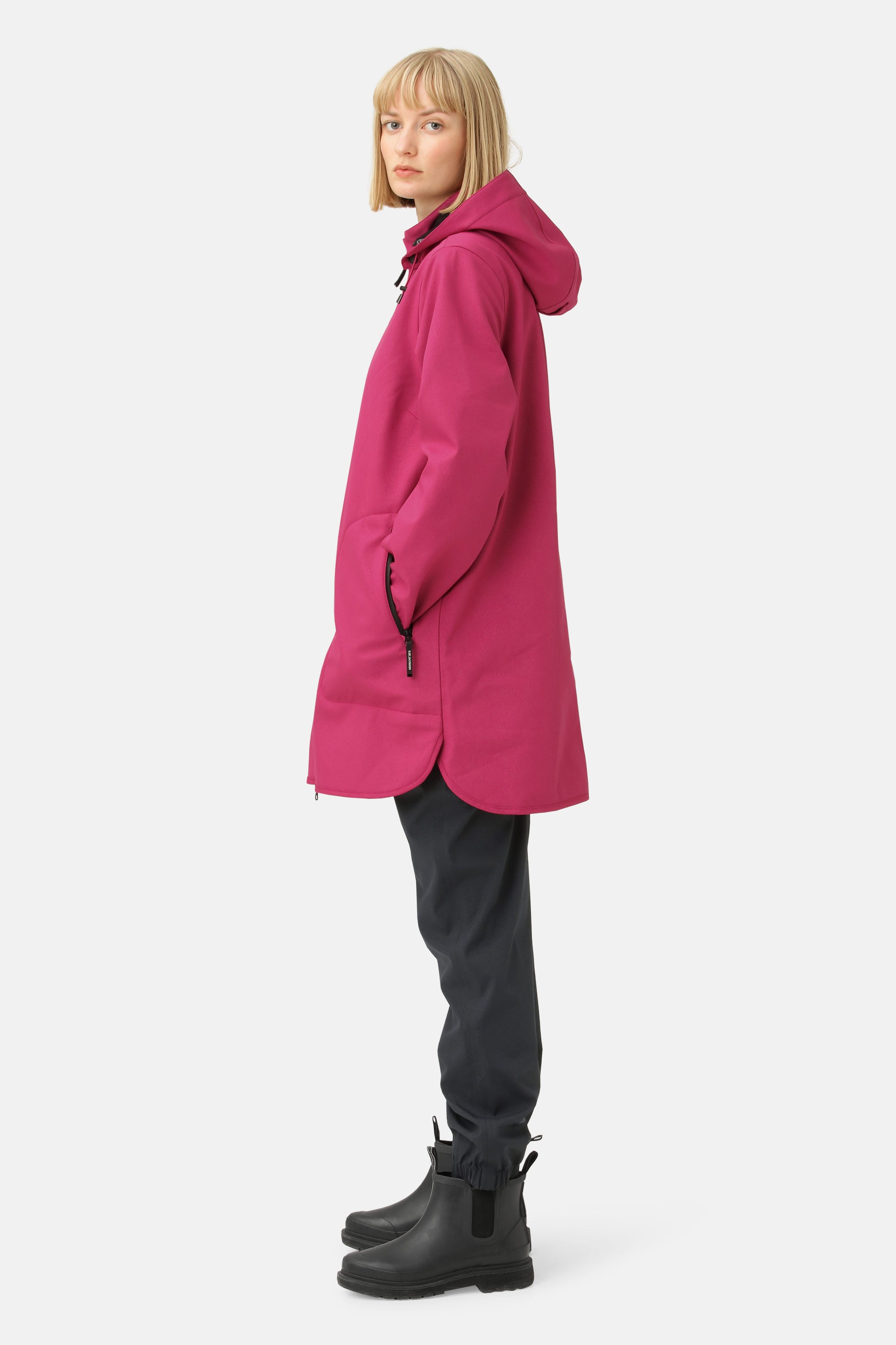 Softshell Regenmantel A-Linie - Sangria